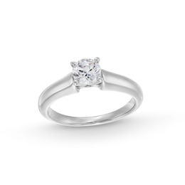 0.70 CT. Canadian Certified Diamond Solitaire Engagement Ring in 14K White Gold (I/I1)