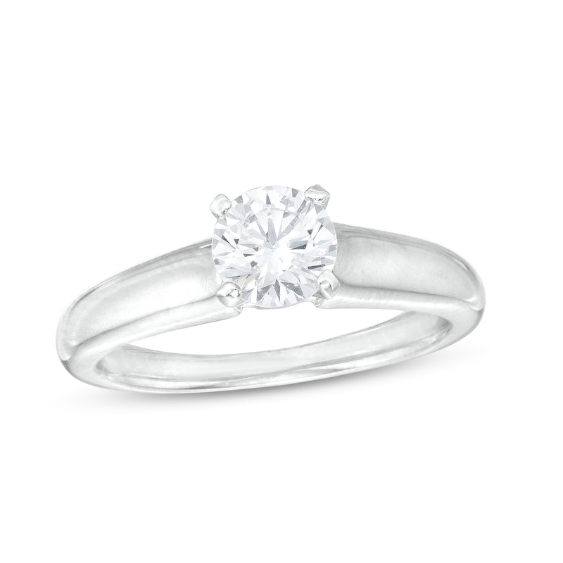 0.70 CT. Canadian Certified Diamond Solitaire Engagement Ring in 14K White Gold (I/I1)