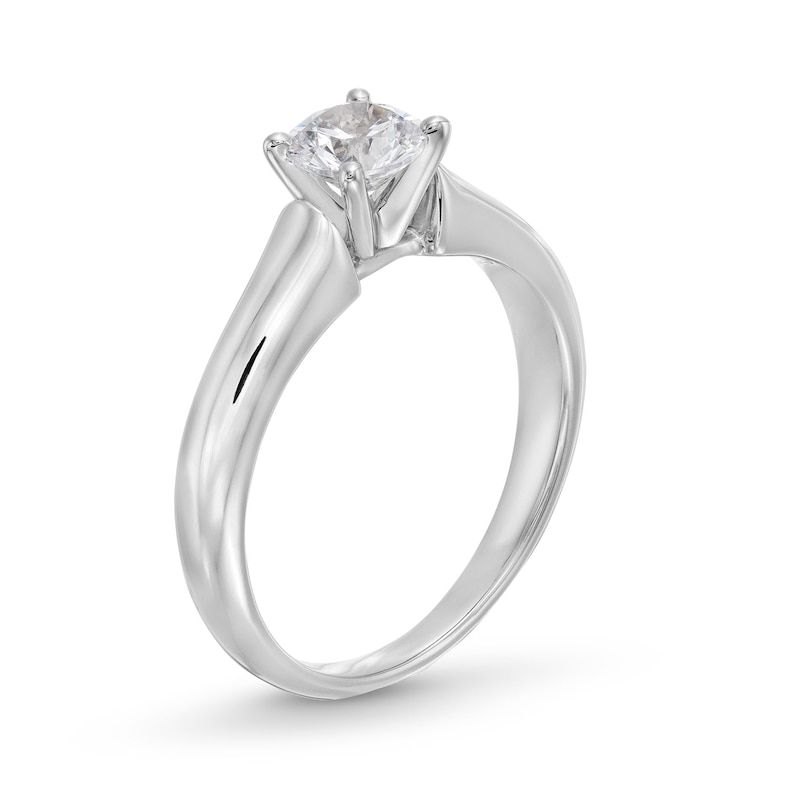 Main Image 3 of 0.70 CT. Canadian Certified Diamond Solitaire Engagement Ring in 14K White Gold (I/I1)