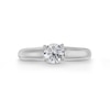 Thumbnail Image 4 of 0.70 CT. Canadian Certified Diamond Solitaire Engagement Ring in 14K White Gold (I/I1)