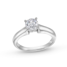 1.00 CT. Canadian Certified Diamond Solitaire Engagement Ring in 14K White Gold (I/I1)