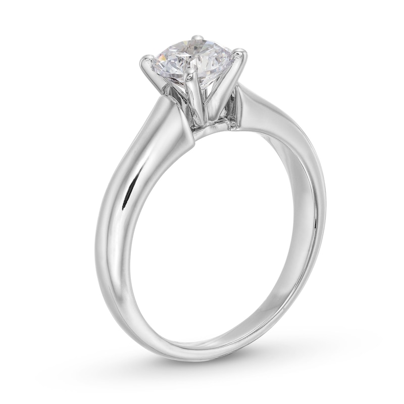 Main Image 3 of 1.00 CT. Canadian Certified Diamond Solitaire Engagement Ring in 14K White Gold (I/I1)