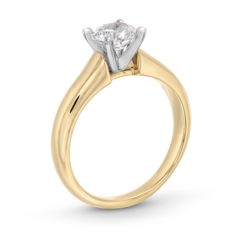Main Image 3 of 1.00 CT. Canadian Certified Diamond Solitaire Engagement Ring in 14K Gold (I/I1)