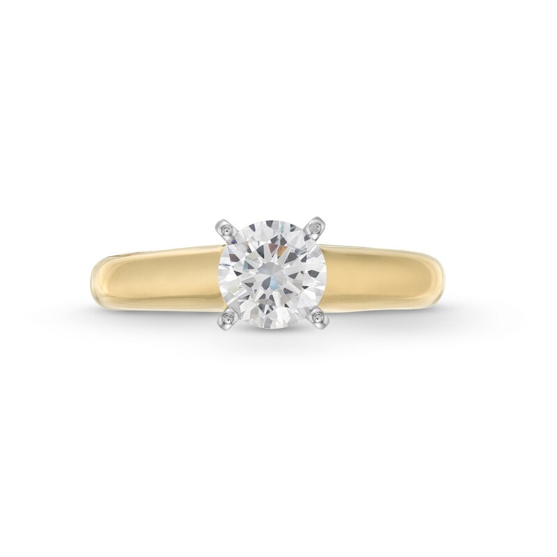 Main Image 4 of 1.00 CT. Canadian Certified Diamond Solitaire Engagement Ring in 14K Gold (I/I1)