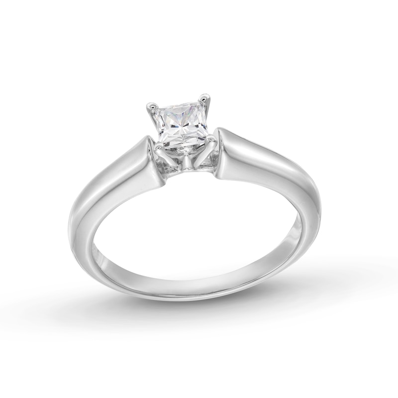 CT. Canadian Certified Princess-Cut Diamond Solitaire Engagement Ring in 14K White Gold (I/I1)|Peoples Jewellers