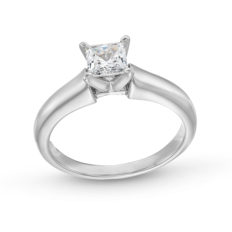 1.00 CT. Canadian Certified Princess-Cut Diamond Solitaire Engagement Ring in 14K White Gold (I/I1)