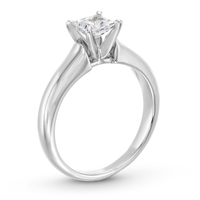 1.00 CT. Canadian Certified Princess-Cut Diamond Solitaire Engagement Ring in 14K White Gold (I/I1)