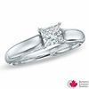 Thumbnail Image 0 of 0.30 CT. Certified Canadian Diamond Solitaire Engagement Ring in 14K White Gold (I/I1)