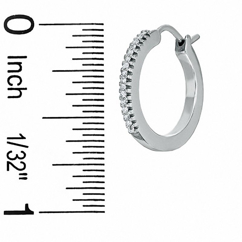 0.09 CT. T.W. Diamond Classic Hoop Earrings in Sterling Silver
