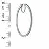 Thumbnail Image 1 of 0.38 CT. T.W. Diamond Classic Hoop Earrings in Sterling Silver