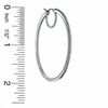 Thumbnail Image 2 of 0.38 CT. T.W. Diamond Classic Hoop Earrings in Sterling Silver