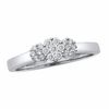 Thumbnail Image 0 of 0.25 CT. T.W. Diamond Three Flower Ring in 10K White Gold