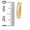 Thumbnail Image 2 of 0.25 CT. T.W. Baguette Diamond Channel-Set Hoop Earrings in 10K Gold