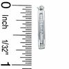 Thumbnail Image 2 of 0.25 CT. T.W. Baguette Diamond Channel-Set Hoop Earrings in 10K White Gold