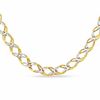 Thumbnail Image 0 of Sterling Silver and 14K Gold Plate Double Link Necklace - 17"