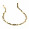 Thumbnail Image 1 of Sterling Silver and 14K Gold Plate Double Link Necklace - 17"