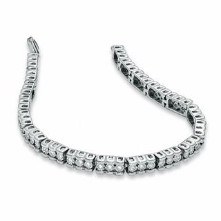 0.50 CT. T.W. Diamond Tennis Bracelet in Sterling Silver - 7.25"