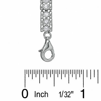 0.50 CT. T.W. Diamond Tennis Bracelet in Sterling Silver - 7.25"