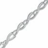 Thumbnail Image 0 of 0.50 CT. T.W. Diamond Infinity Loop Bracelet in Sterling Silver