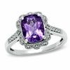 Thumbnail Image 1 of Cushion-Cut Amethyst Vintage-Style Ring in Sterling Silver