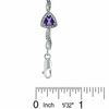 Thumbnail Image 3 of 6.0mm Trillion-Cut Amethyst Bracelet in Sterling Silver with Diamond Accent - 7.25"