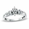Thumbnail Image 1 of 0.25 CT. T.W. Diamond Baguette Fan Ring in 10K White Gold