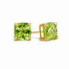 Thumbnail Image 0 of 6.0mm Cushion-Cut Peridot Stud Earrings in 10K Gold