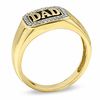 Thumbnail Image 2 of Men's 0.13 CT. T.W. Diamond Dad Ring in 10K Gold