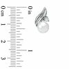 6.0mm Freshwater Cultured Pearl and White Sapphire Earrings in 10K White Gold