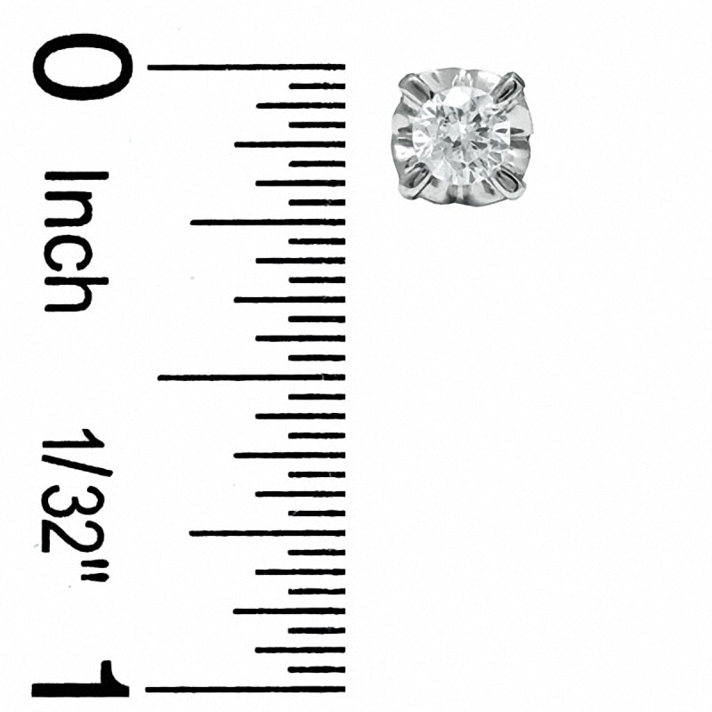 0.50 CT. T.W. Diamond Solitaire Earrings in 14K White Gold