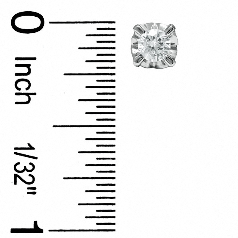 Main Image 2 of 0.50 CT. T.W. Diamond Solitaire Earrings in 14K White Gold