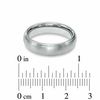 Thumbnail Image 3 of Dome Titanium Satin Stripe Wedding Band - Size 9