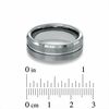 Thumbnail Image 3 of Men's 8.0mm Two Lane Tungsten Wedding Band - Size 9