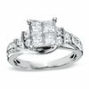 Thumbnail Image 0 of 1.16 CT. T.W. Princess-Cut Quad Diamond Engagement Ring in 14K White Gold