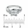 1.16 CT. T.W. Princess-Cut Quad Diamond Engagement Ring in 14K White Gold