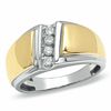 Thumbnail Image 1 of 0.25 CT. T.W. Diamond Four Stone Slant Band in 10K Two-Tone Gold