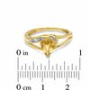 Thumbnail Image 2 of Pear-Shaped Citrine and Lab-Created White Sapphire Ring in 10K Gold