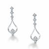 Thumbnail Image 1 of 0.15 CT. T.W. Diamond Dangle Teardrop Earrings in 10K White Gold