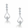 Thumbnail Image 0 of 0.15 CT. T.W. Diamond Dangle Teardrop Earrings in 10K White Gold