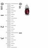 Thumbnail Image 2 of Oval Garnet and White Sapphire Bezel-Set Earrings in 10K White Gold
