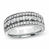 Thumbnail Image 0 of Ladies' 0.88 CT. T.W. Diamond Wedding Band in 14K White Gold