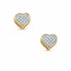 Thumbnail Image 0 of 0.05 CT. T.W. Diamond Heart Stud Earrings in 10K Gold