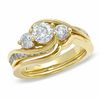 Thumbnail Image 1 of 1.50 CT. T.W. Diamond Three Stone Bridal Set in 14K White Gold