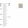 Thumbnail Image 2 of 0.10 CT. T.W. Diamond Micro-Pavé Square Stud Earrings in 10K Gold