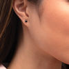 Thumbnail Image 2 of 0.50 CT. T.W. Princess-Cut Black Diamond Stud Earrings in 10K White Gold