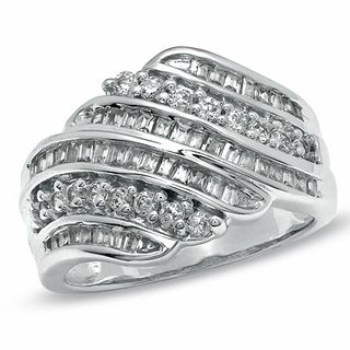 0.75 CT. T.W. Diamond Fashion Ring in 10K White Gold