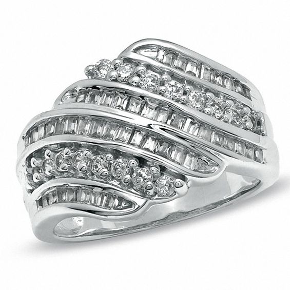 0.75 CT. T.W. Diamond Fashion Ring in 10K White Gold