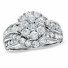 Thumbnail Image 1 of 2.00 CT. T.W. Composite Diamond Flower Engagement Ring in 14K White Gold