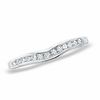 Thumbnail Image 0 of Ladies' 0.14 CT. T.W. Diamond Contour Wedding Band in 14K White Gold