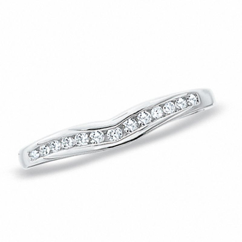 Diamond contour wedding band discount